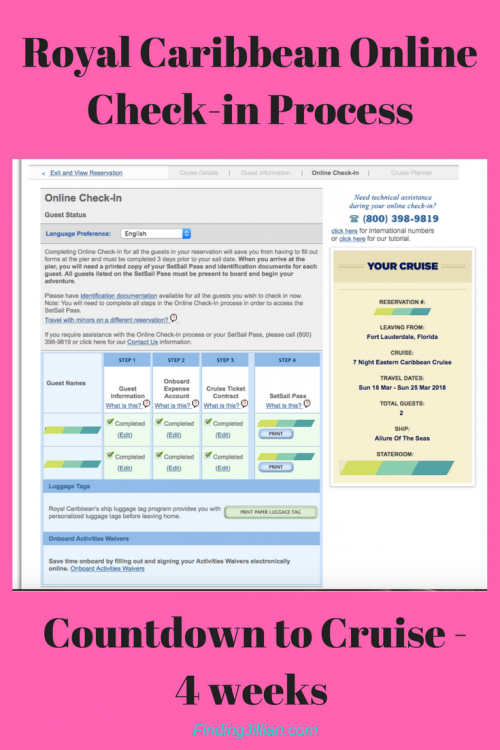 Royal Caribbean Cruise Online Checkin Process FindingJillian Blog