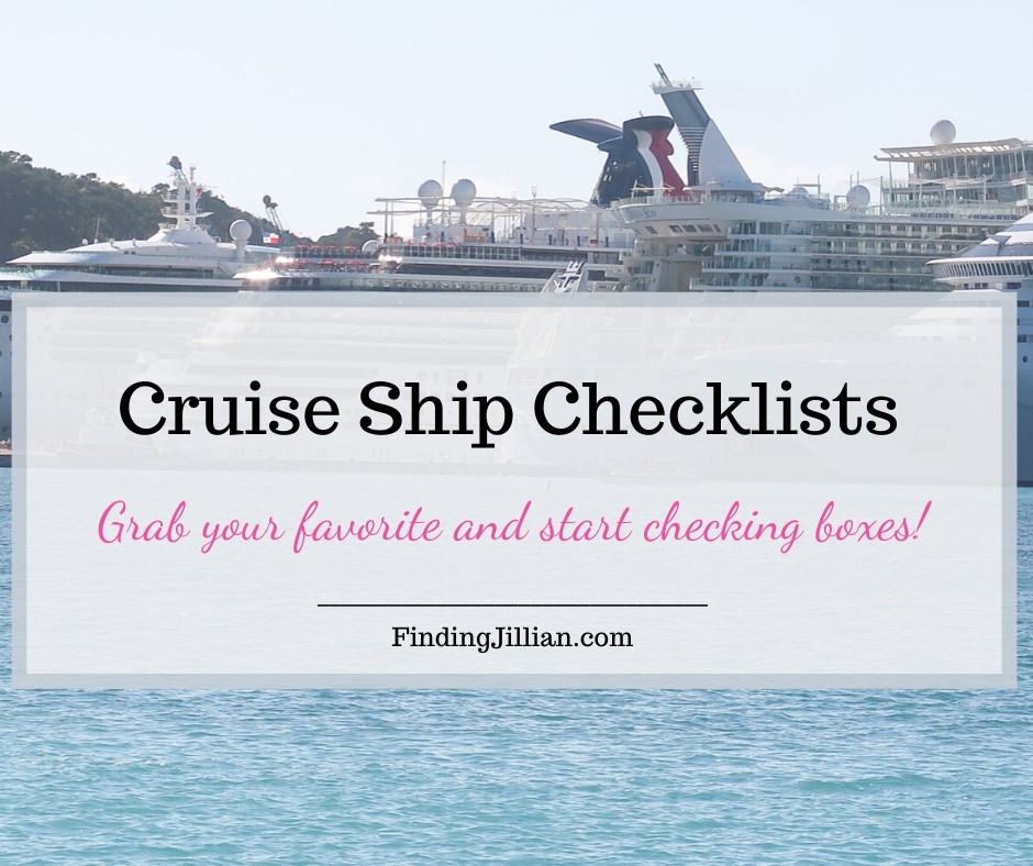 Cruise Ship Checklists - Track Your Cruising Progress - Finding Jillian