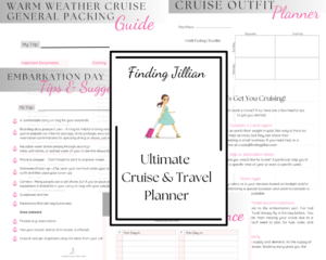 collage of product Finding Jillian Ultimate Cruise Planner