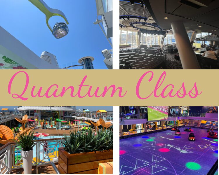 4 image collage of Quantum Class - Which Royal Caribbean Ship is Best for Your Cruise Vacation
