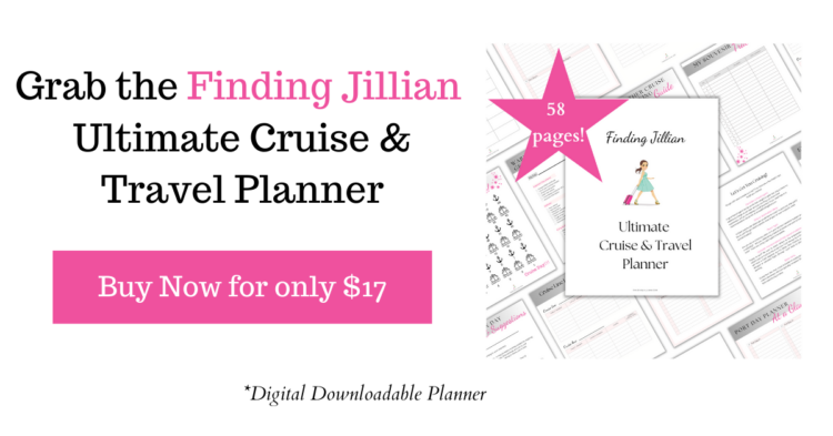 Graphic advertising Finding Jillian Ultimate Cruise & Travel Planner.