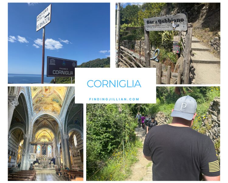 image collage for Corniglia - Cinque Terre DIY cruise excursion to Cinque Terre